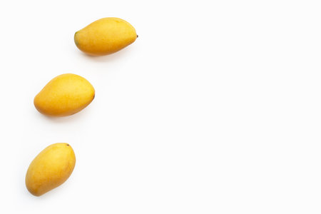 Tropical fruit, Mango on white background.の写真素材