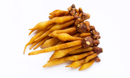 Fingerroot on a white background.
