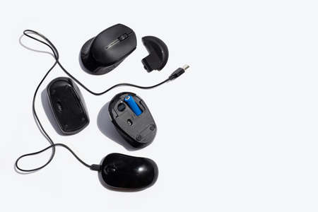 Computer mice isolated on white background.の写真素材