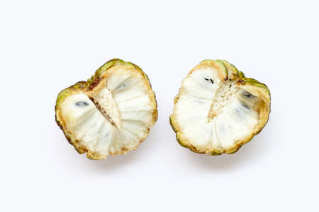 Custard apple on white background.の写真素材