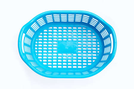 Laundry basket on white background.