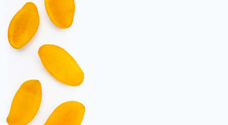 Tropical fruit, Mango on white background.の写真素材