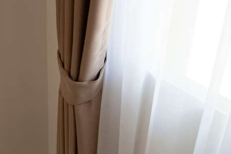 Curtains door or window, Room decoration interiorの写真素材
