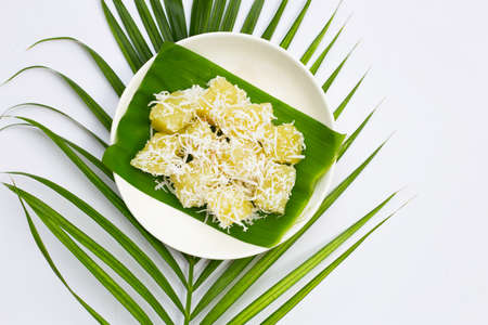 Steamed cassava cake. Thai dessertの写真素材