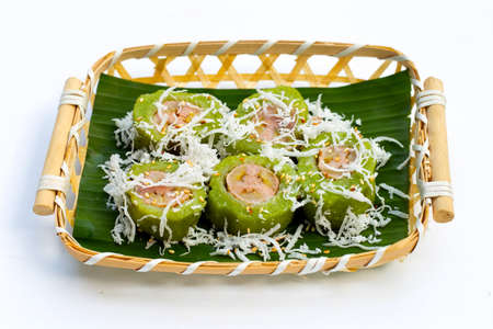 Thai dessert, Steamed sticky rice with banana