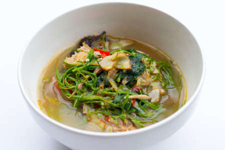 Curry banana blossom with acacia pennata