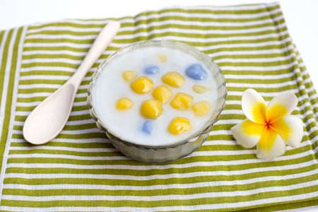 Rice dumplings in coconut milk