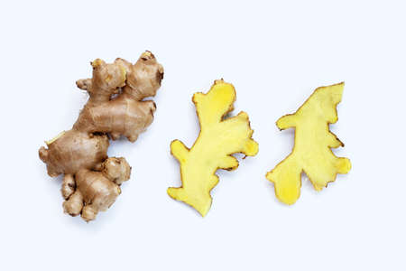 Ginger on a white background.
