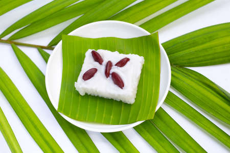 Sweet sticky rice with red beansの写真素材