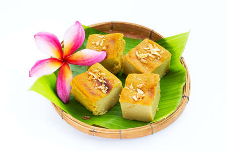Thai dessert mung bean custard