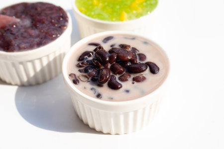 Black bean in sweet coconut milkの写真素材