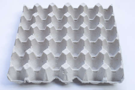 Paper egg crate on white background.