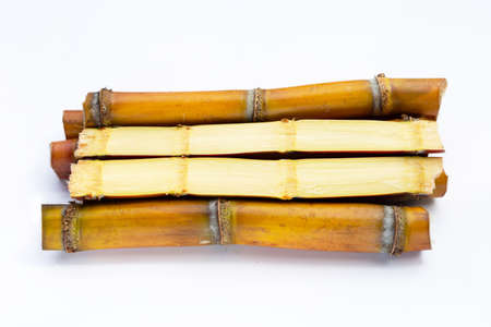 Sugar cane on white background.の写真素材