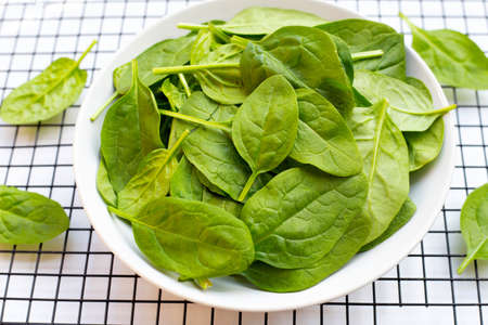 Spinach leaves. Extremely nutrient-rich vegetable