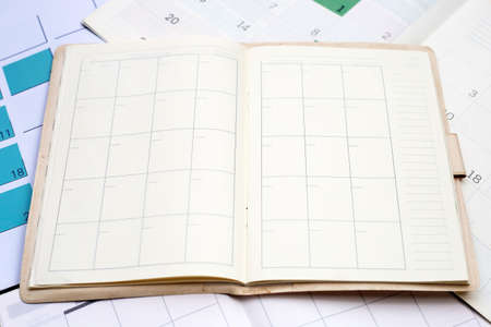 Calendar book for background. Work planning