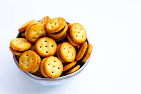Pineapple Biscuits isolated on white background.