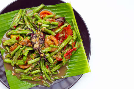 Spicy long bean salad. Thai foodの写真素材