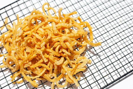 Crispy pork rinds or pork snack.の写真素材