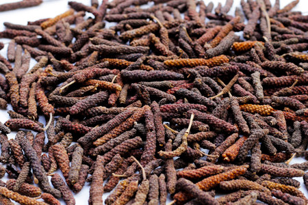 Dried long pepper or Indian long pepper