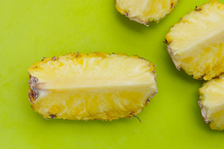 Ripe pineapple cut, Fresh fruit