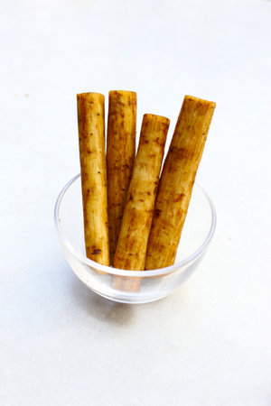 Fresh burdock roots or gobo roots