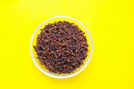 A spice of dried cloves, herbal medicine plant