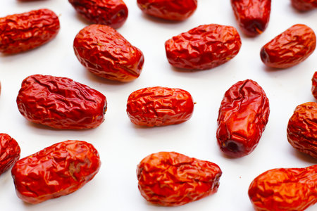 Sweet dried jujube, Dried Chinese jujubeの写真素材