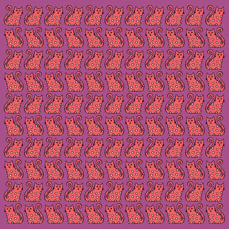 Cat cute vector backgroundのイラスト素材