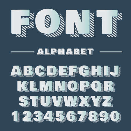 Vintage alphabet font design  handcrafted vector collectionのイラスト素材