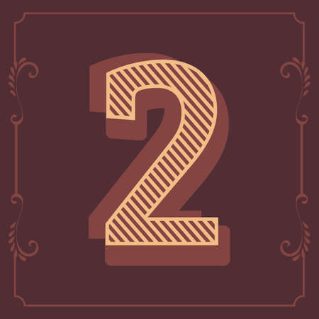 Letters vintage vector design stripes alphabetのイラスト素材