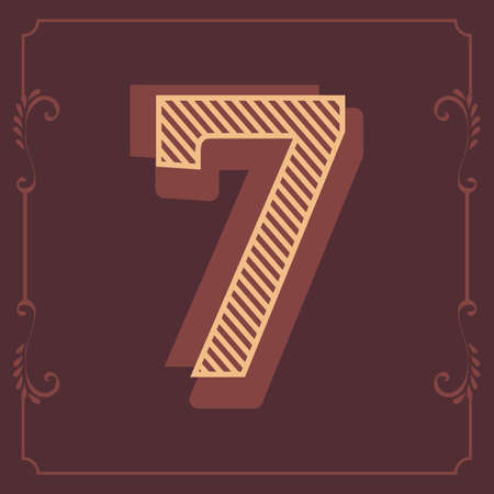 Letters vintage vector design stripes alphabetのイラスト素材