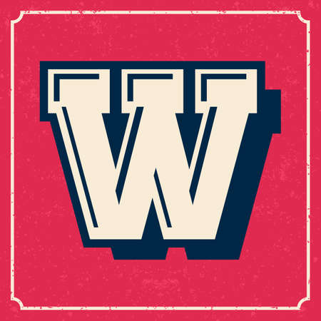 Letters vintage vector design stripes alphabetのイラスト素材