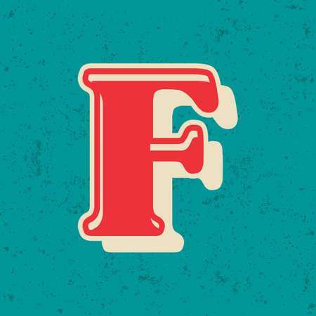 Letters vintage vector design bold English alphabetのイラスト素材