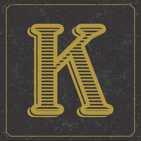 Vintage alphabet font design  handcrafted vector collectionのイラスト素材