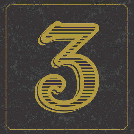 Vintage alphabet font design  handcrafted vector collectionのイラスト素材