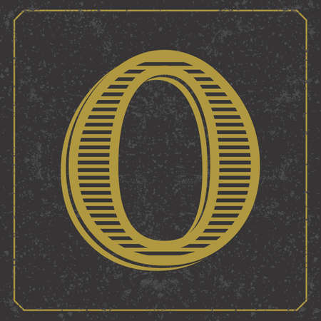 Vintage alphabet font design  handcrafted vector collectionのイラスト素材