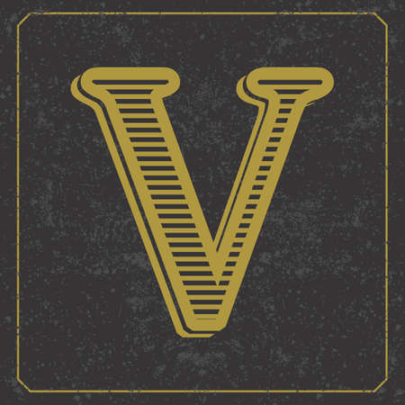 Vintage alphabet font design  handcrafted vector collectionのイラスト素材