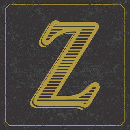 Vintage alphabet font design  handcrafted vector collectionのイラスト素材