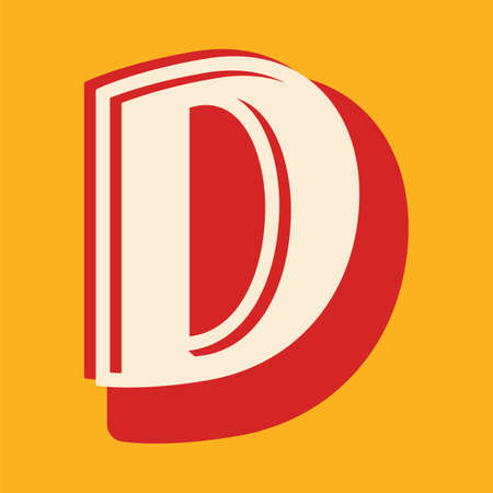 Vintage alphabet font design  handcrafted vector collectionのイラスト素材