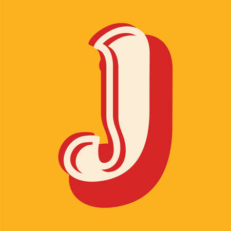 Vintage alphabet font design  handcrafted vector collectionのイラスト素材