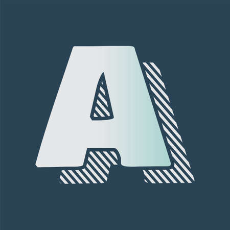 Vintage alphabet font design for letter A handcrafted vector collectionのイラスト素材