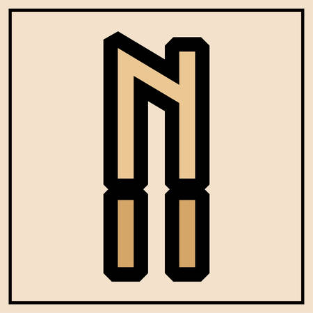 Vintage alphabet font design  handcrafted vector collectionのイラスト素材