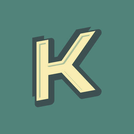 Vintage alphabet font design  handcrafted vector collectionのイラスト素材