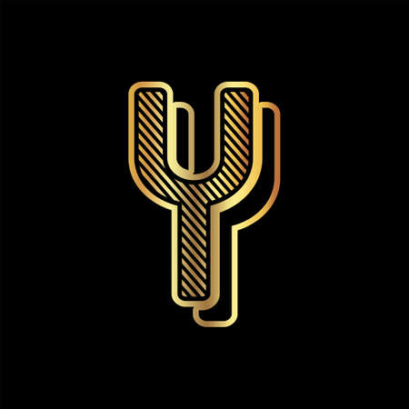 Vintage alphabet font for logotype design handcrafted vector collectionのイラスト素材