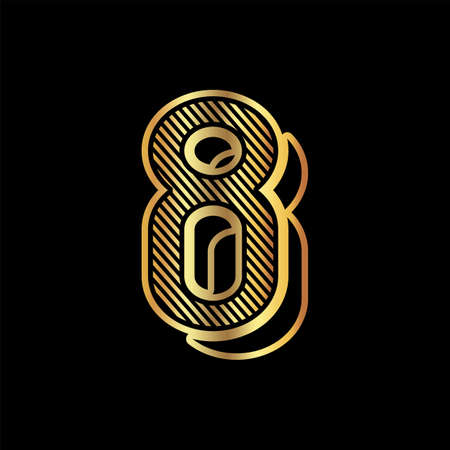 Vintage number font design handcrafted vector collectionのイラスト素材