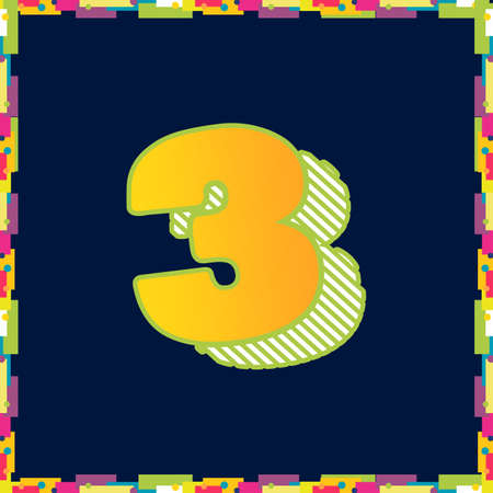 Vintage number font design handcrafted vector collectionのイラスト素材