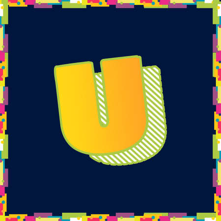 Vintage alphabet font design  handcrafted vector collectionのイラスト素材