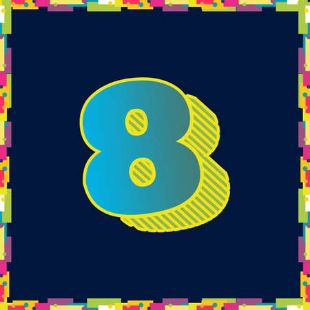 Vintage number font design handcrafted vector collectionのイラスト素材