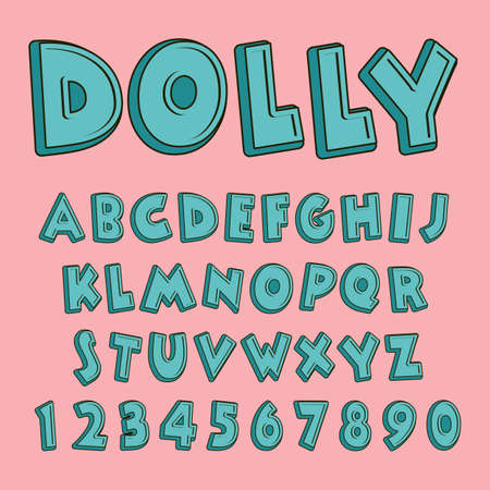 Vintage alphabet font design handcrafted vector collectionのイラスト素材