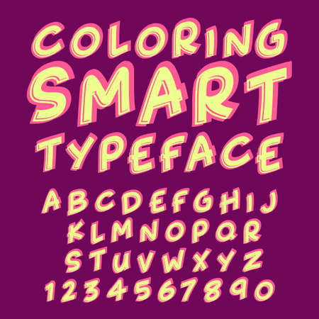 Vintage alphabet font design handcrafted vector collection.のイラスト素材